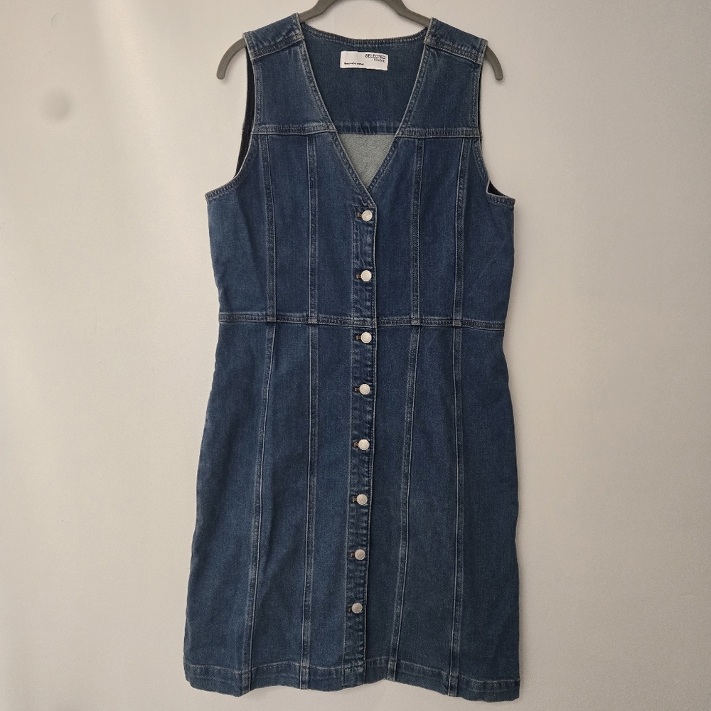 Selected Femme Laurel Sleeveless Denim Dress – EU 40 - Picture 2 of 9